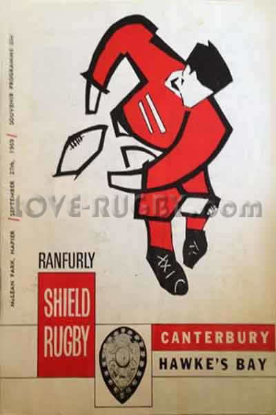 1969 Hawke's Bay v Canterbury  Rugby Programme